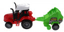 tractor met hooikar 30 cm groen/rood