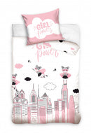 dekbedovertrek Girl Power meisjes 140 x 200 cm katoen
