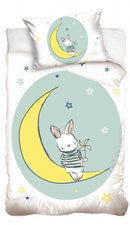 dekbedovertrek Maan junior 120 cm katoen geel