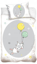 dekbedovertrek Maan junior 120 cm katoen grijs