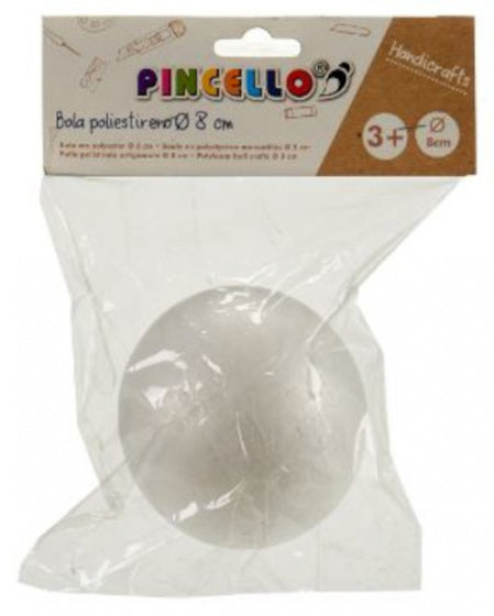 styropor-model bal 8 cm wit per stuk