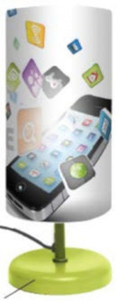 tafellamp Telefoon led 29 x 17 cm MDF groen