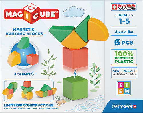 Geomag Magicube 3 Shapes Recycled Starter Set, 6dlg.