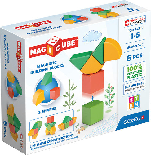 Geomag Magicube 3 Shapes Recycled Starter Set, 6dlg.