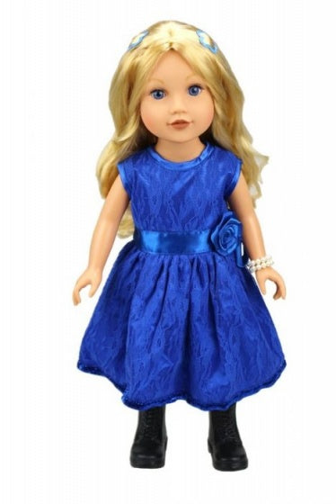 babypoppenjurk 46 cm donkerblauw