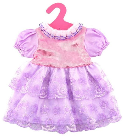 babypoppenjurk 46 cm paars/roze
