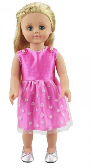 babypoppenjurk 46 cm roze