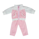 babypoppenkleding 43 cm roze/wit