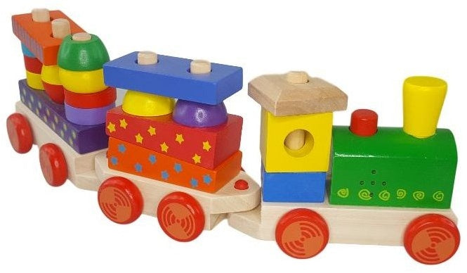 blokkentrein hout 41 cm met licht en geluid