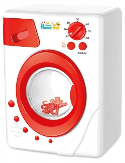 wasmachine met licht en geluid 20 cm rood