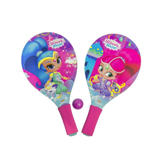 beachballset Shimmer and Shine junior 38 cm roze 3-delig