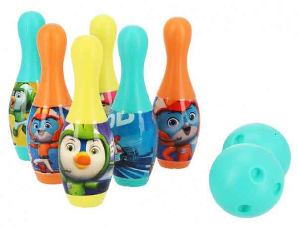 bowlingset Top Wing junior 6 x 18 cm groen 8-delig