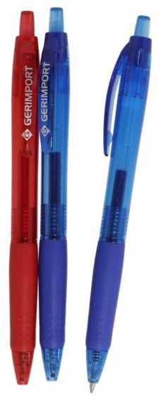 gelpennen 1 mm 14,5 cm blauw/rood 3 stuks