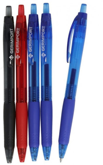 gelpennen 1 mm 14,5 cm blauw/rood/zwart 5 stuks