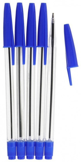 gelpennen Basic blauw 5 stuks