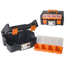 gereedschapskoffer 38 x 29 x 17 cm zwart/oranje