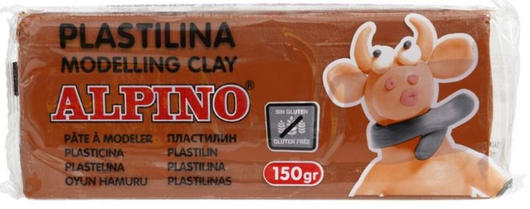 modelleerklei Alpino junior 50 gram  8 x 4 cm bruin