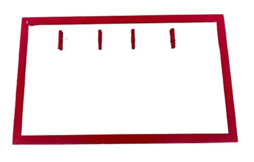 notitiebord 40 x 22 cm hout rood