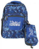rugzak met etui junior 32 x 43 cm polyester blauw