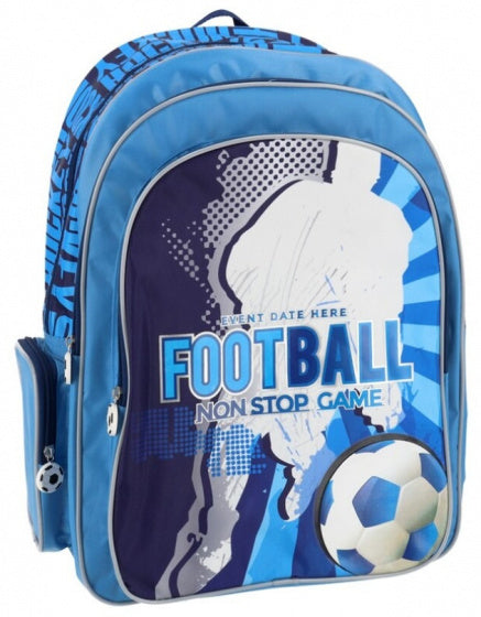 rugzak Voetbal junior 33 x 44,5 cm polyester blauw