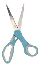 schaar 20 cm staal turquoise/grijs