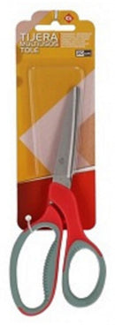 schaar universeel 20 cm staal rood/grijs