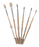 schilderspalet en kwasten 23 x 17 cm wit 7-delig