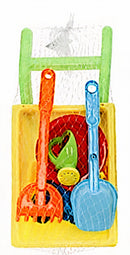 strandset kruiwagen junior 46 x 21 cm groen 7-delig