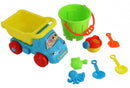strandset met vrachtwagen junior 30 x 24 cm 8-delig