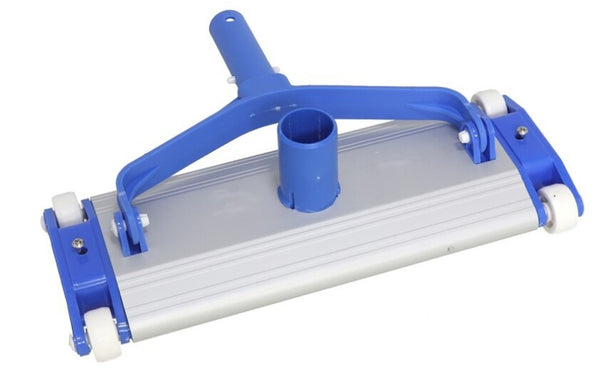 zwembadreiniger 34 x 13 cm aluminium blauw/wit