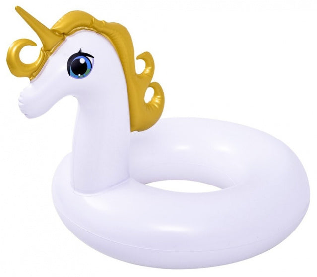 zwemband eenhoorn junior 55 x 34 cm vinyl wit/goud
