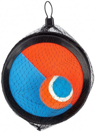 buitenspel Catchball 3-delig 20 cm blauw/oranje