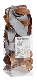 decoratie takken/bladeren 9 x 9 x 27 cm bruin/grijs