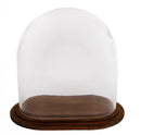 Glazen Stolp Ovaal met Houten onderblad, 20cm
