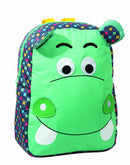 schooltas Hippo junior 12 liter 25 x 30 cm polyester groen