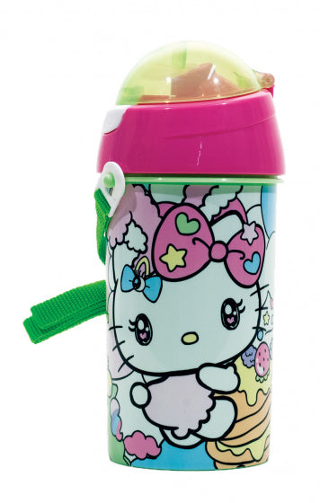 drinkbeker Hello Kitty 400 ml roze/groen