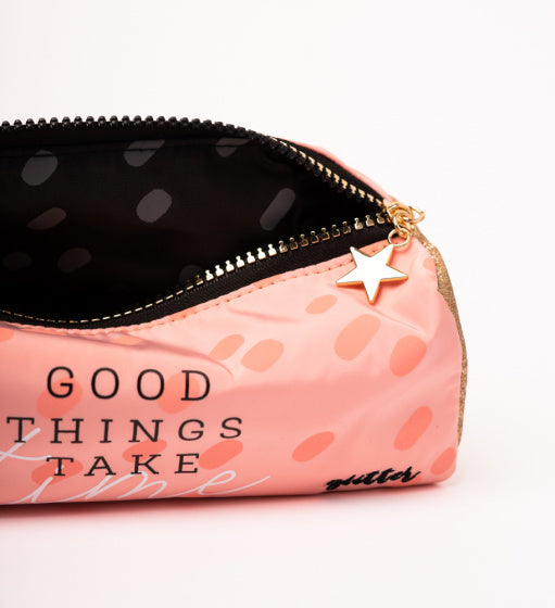 etui meisjes 21 x 7 cm polyester roze