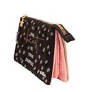 make-uptasje meisjes 21,5 x 12 cm polyester zwart/goud