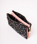 make-uptasje meisjes 21,5 x 12 cm polyester zwart/goud