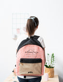 rugzak meisjes 20 liter polyester roze/zwart/goud