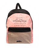 rugzak meisjes 20 liter polyester roze/zwart/goud