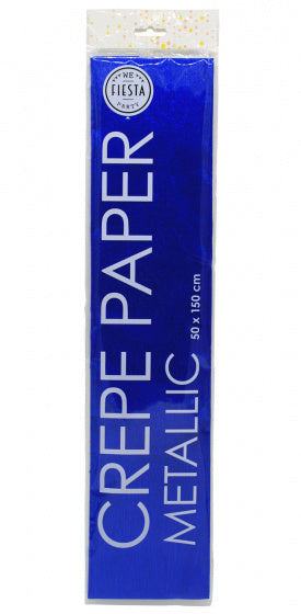 Metallic Crepepapier Lichtblauw, 50x150cm