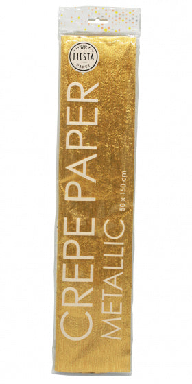 Metallic Crepepapier Goud, 50x150cm