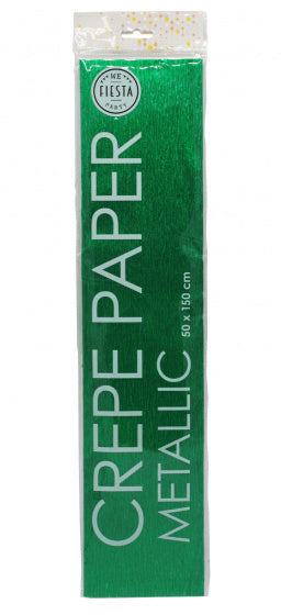 Metallic Crepepapier Groen, 50x150cm