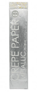 Metallic Crepepapier Zilver, 50x150cm