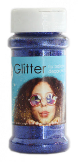 glitter 100 gram kunststof blauw