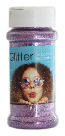 glitter 100 gram kunststof lila
