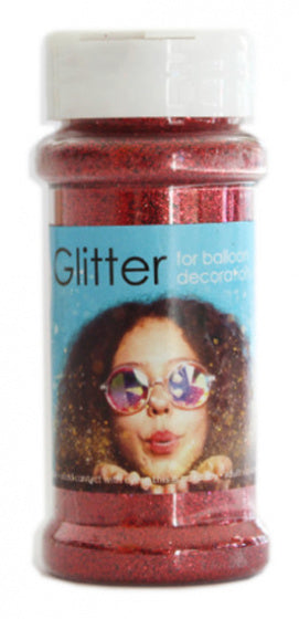 glitter 100 gram kunststof rood