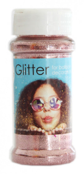 glitter 100 gram kunststof roségoud