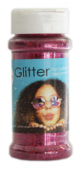 glitter 100 gram kunststof roze